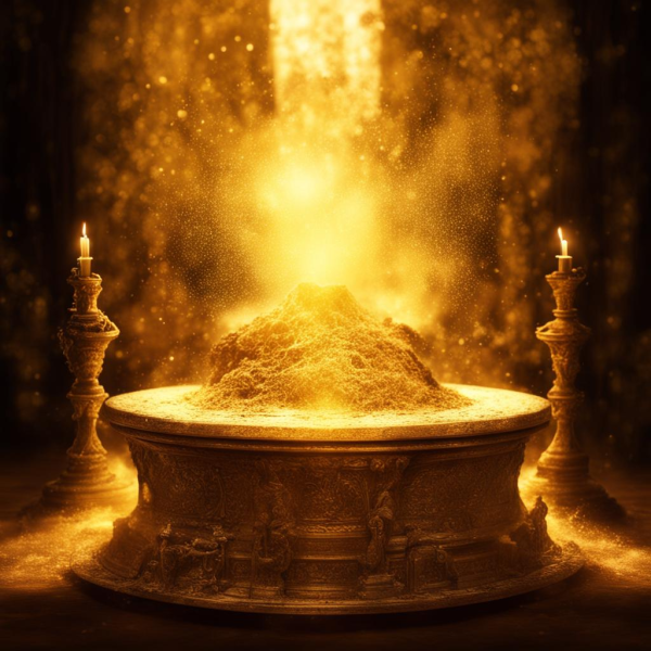 Glaskerze *Gold Dust*